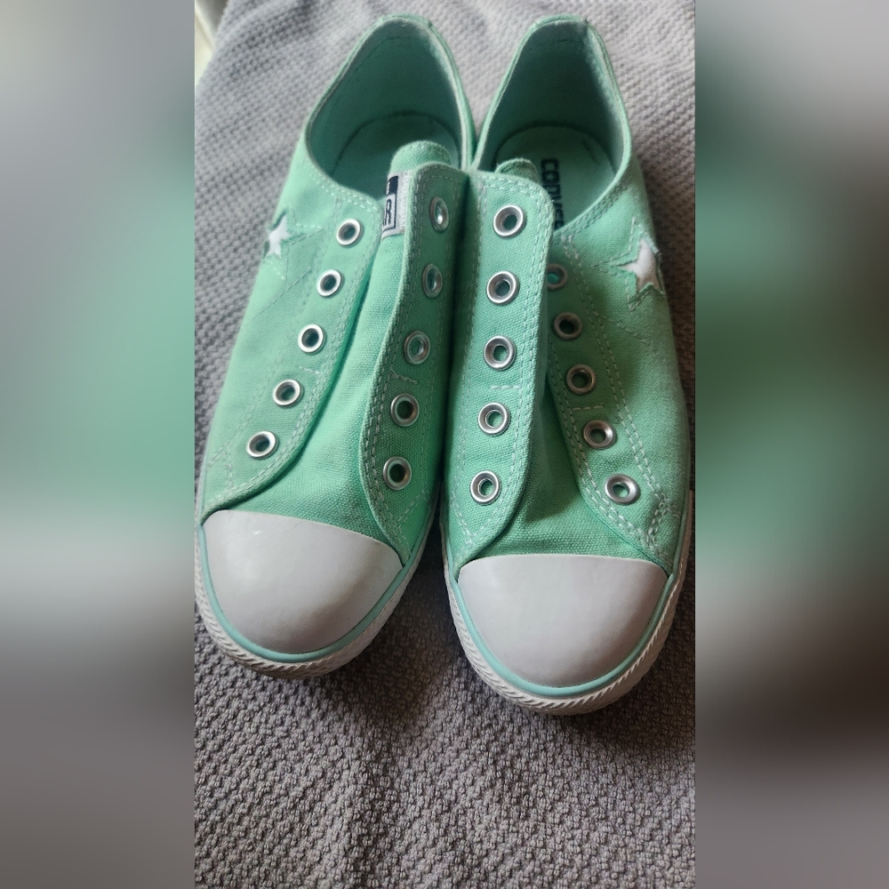 Converse Mint Green Slip-On Sneakers